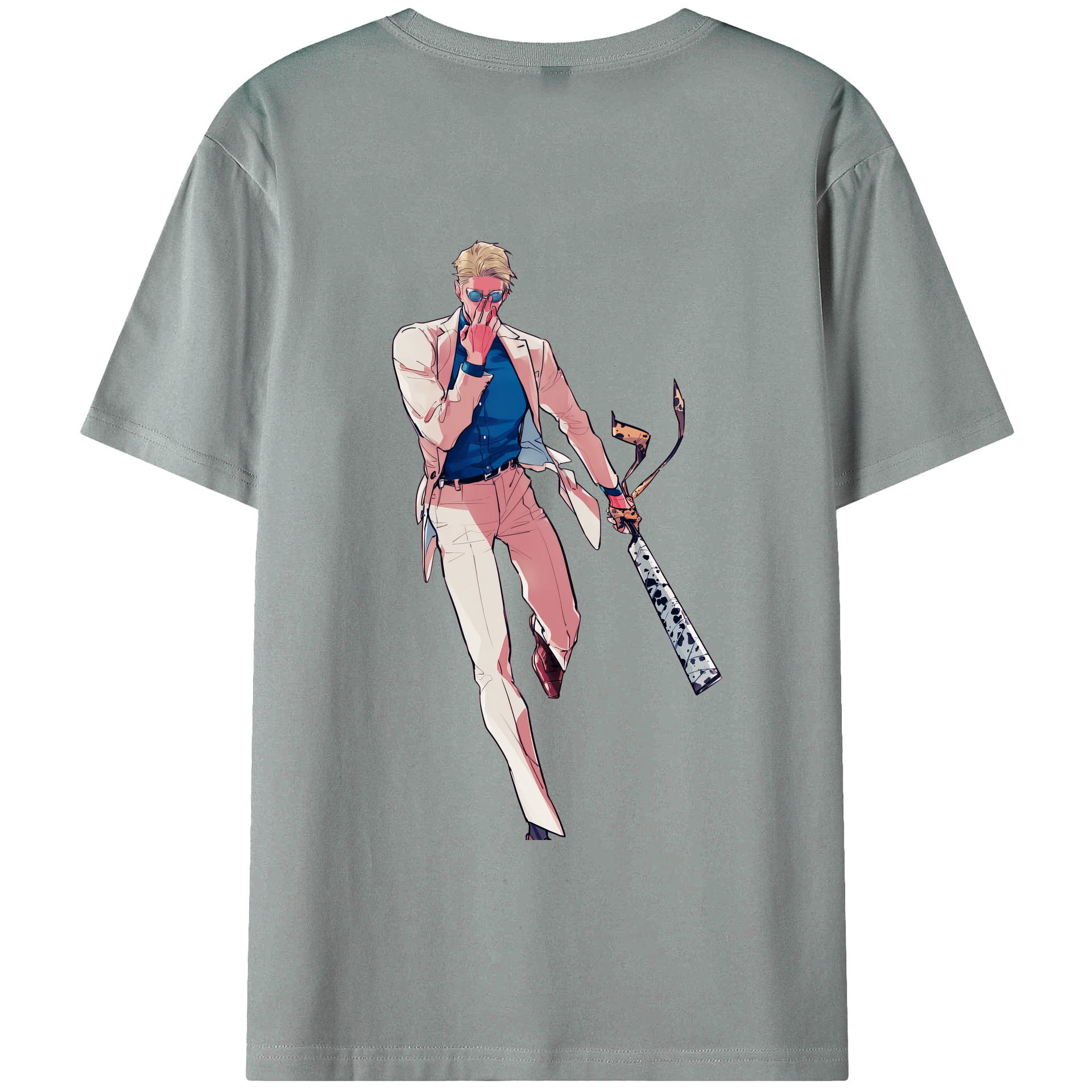 （画像用） 呪術廻戦 Jujutsu Kaisen 綿100％ メンズ半袖Tシャツ（バックプリント） 通気性